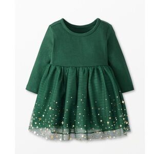 NWOT Hanna Andersson Green Shimmer Tulle Holiday Dress